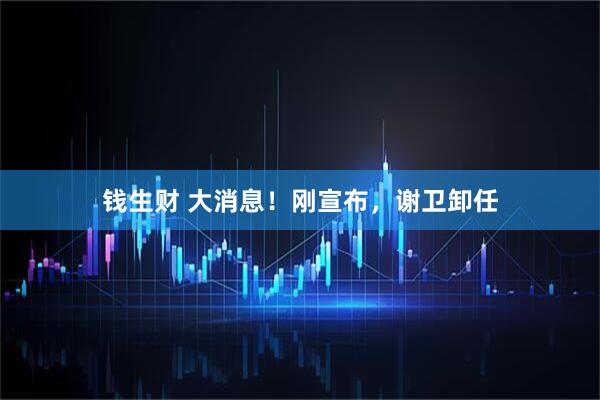 钱生财 大消息！刚宣布，谢卫卸任