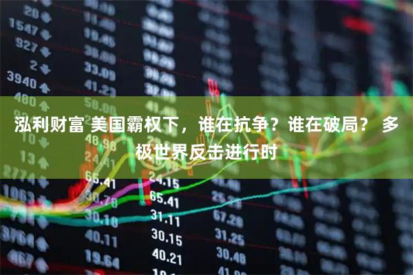 泓利财富 美国霸权下，谁在抗争？谁在破局？ 多极世界反击进行时