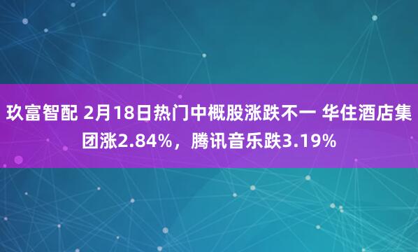 玖富智配 2月18日热门中概股涨跌不一 华住酒店集团涨2.84%，腾讯音乐跌3.19%